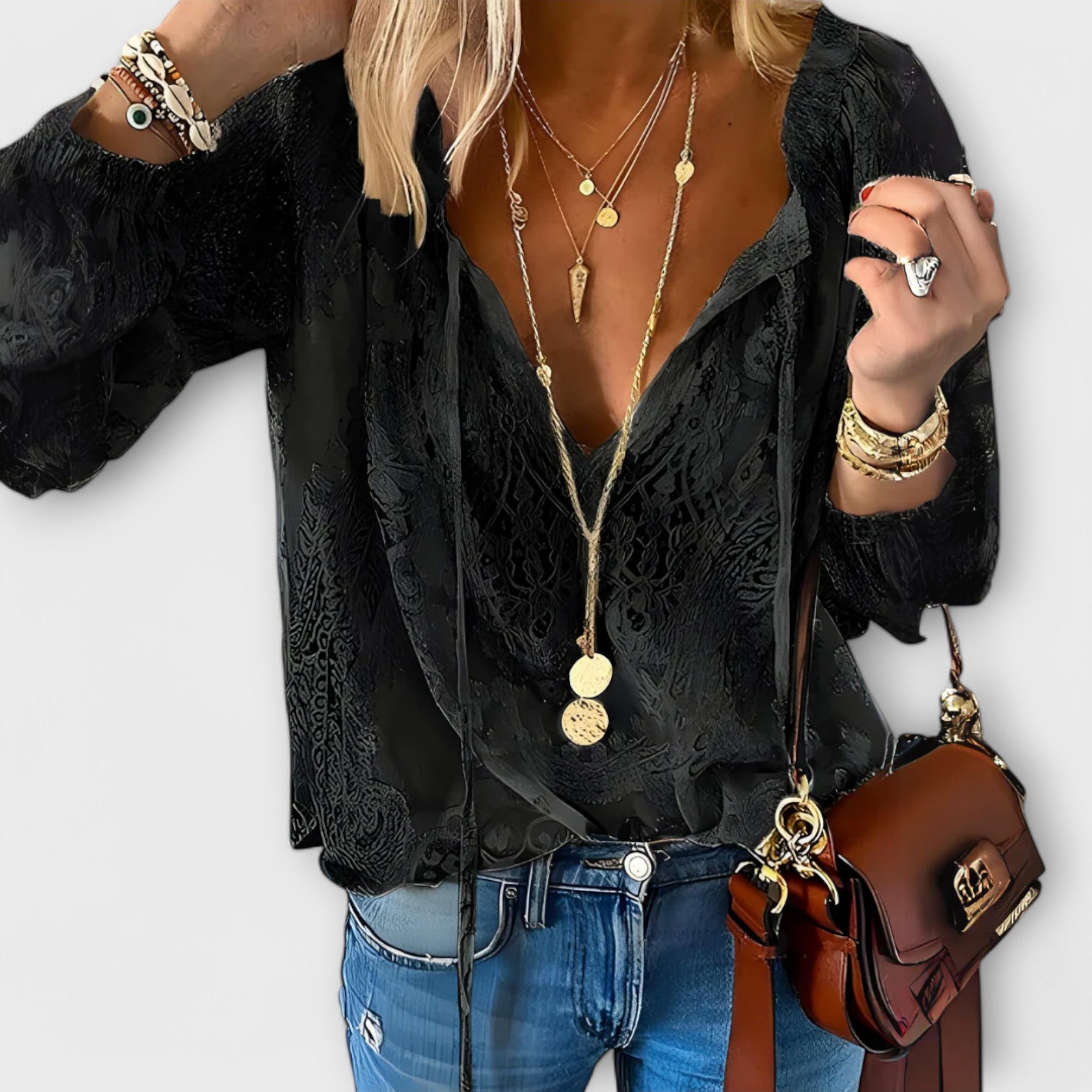 Brielle | Open Neck Blouse