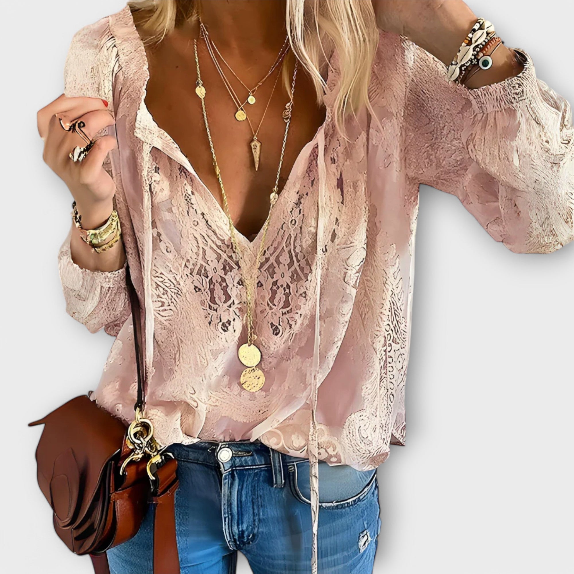 Brielle | Open Neck Blouse