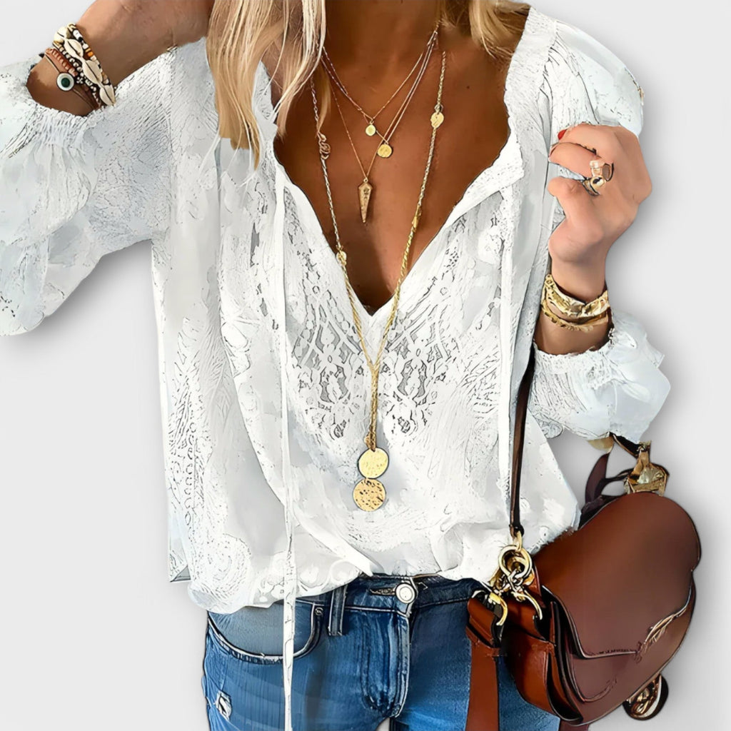 Brielle | Open Neck Blouse