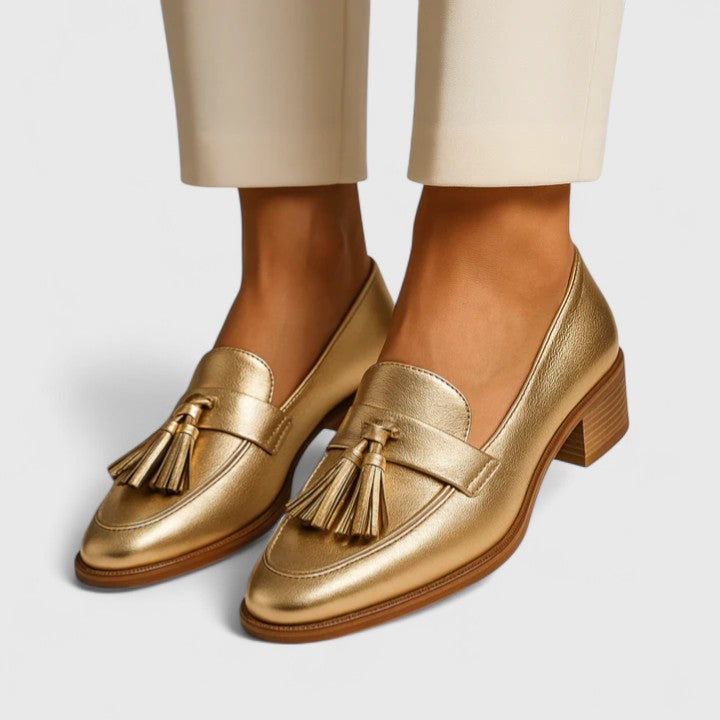 Sylvie | Metallic Trim Loafer