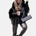 Oversized Hooded Patchwork Puffer Jacket