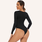 Square Neck Long Sleeve Bodysuit
