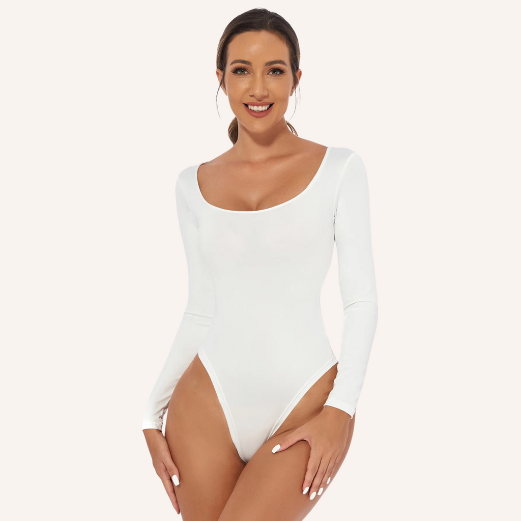 Square Neck Long Sleeve Bodysuit