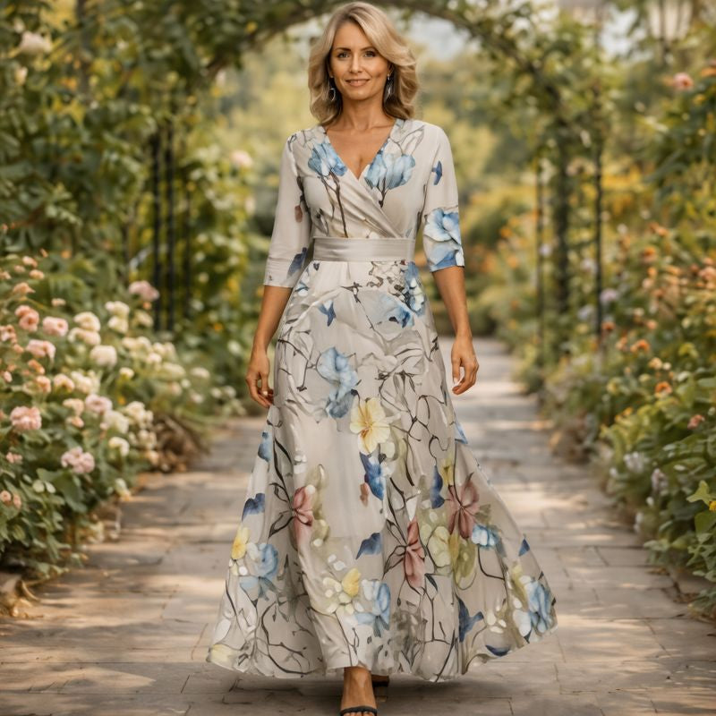 Aurelie | Floral Wrap Maxi Dress