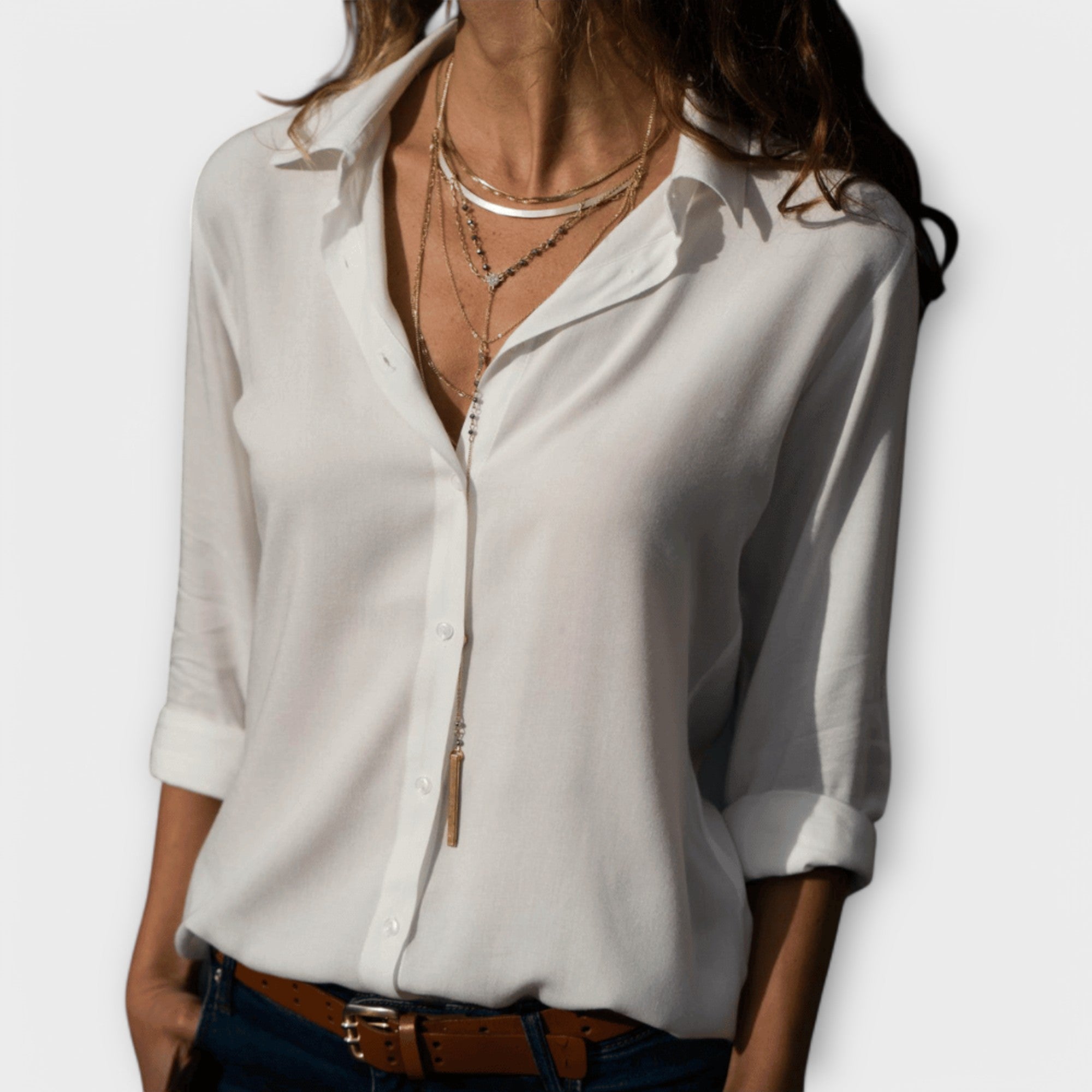 Nadia | V-Neck Relaxed Blouse
