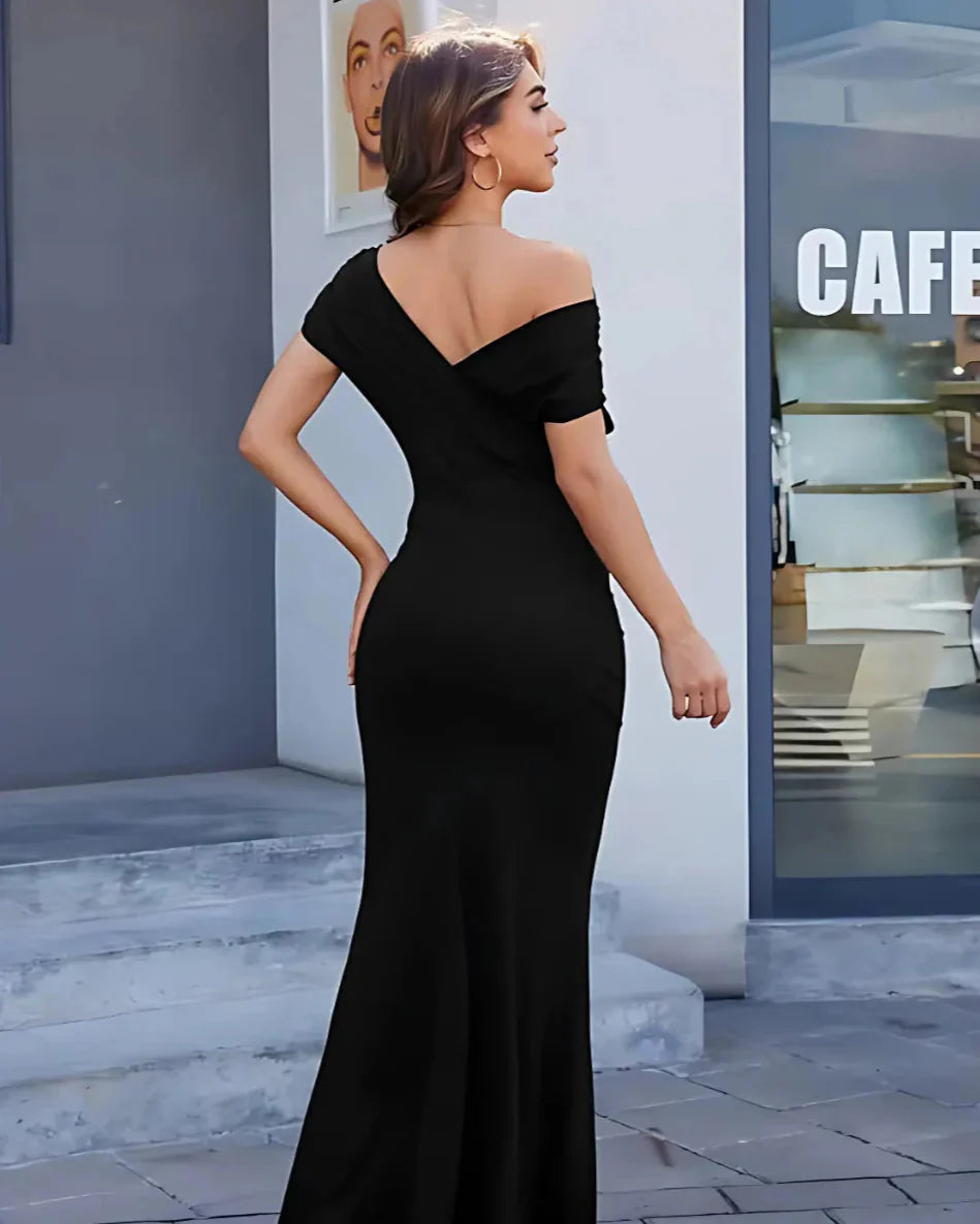 Belvari™️ Off-Shoulder Bodycon Maxi Dress