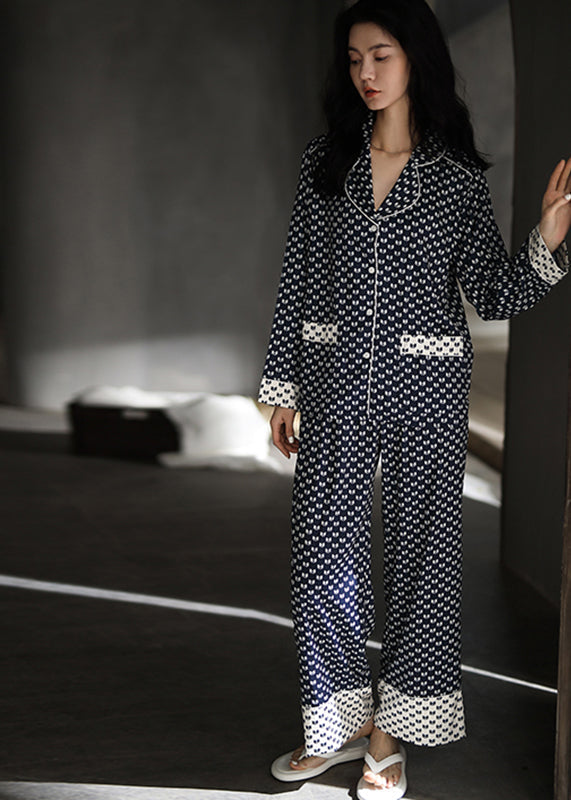 Noëlle | Dot Print Silk Pyjama Set