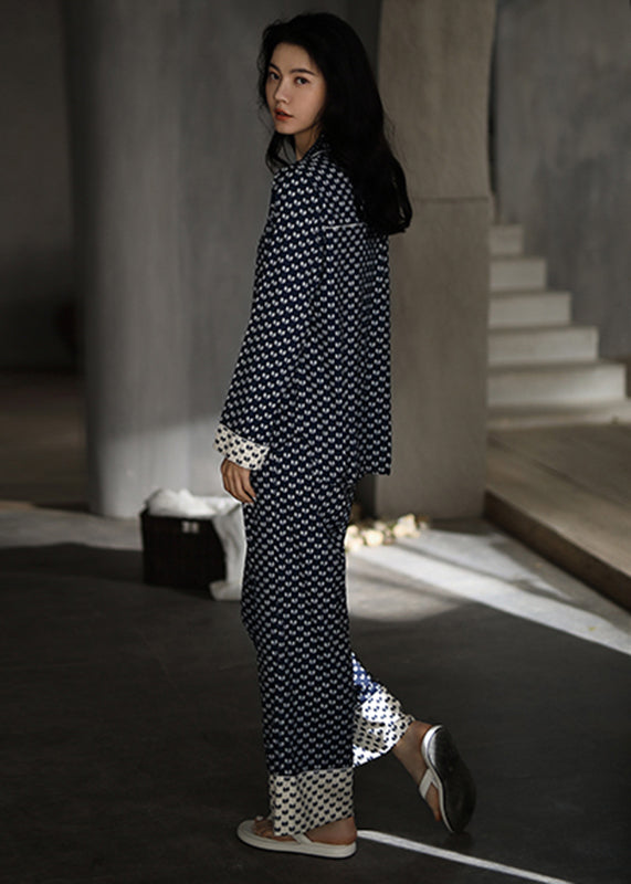 Noëlle | Dot Print Silk Pyjama Set