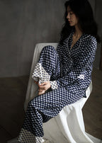 Noëlle | Dot Print Silk Pyjama Set