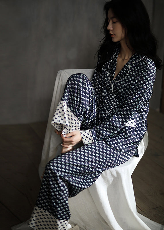 Noëlle | Dot Print Silk Pyjama Set