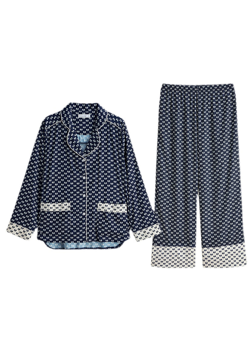 Noëlle | Dot Print Silk Pyjama Set