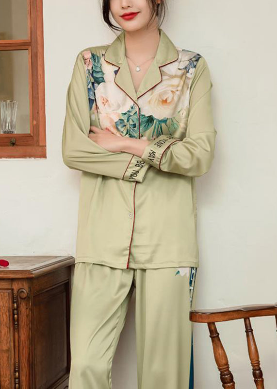 Sage | Collar Button Pyjama Set