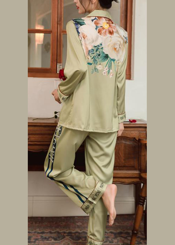 Sage | Collar Button Pyjama Set