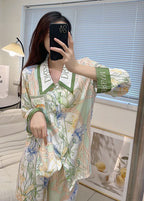 Pistache | Pastel Silk Pyjama Set