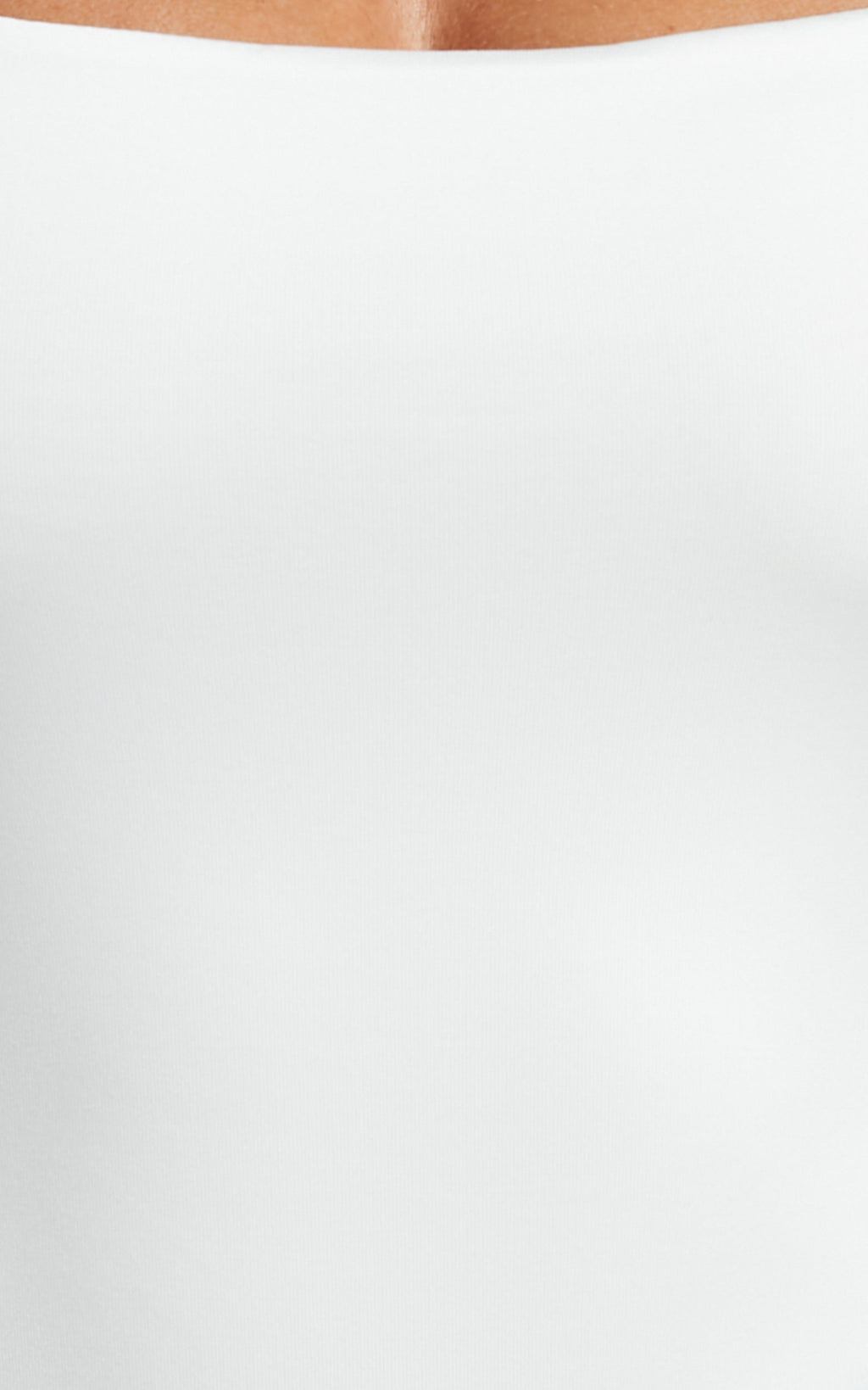 Nerine Bodysuit - Wide Strap Scoop Neck in White