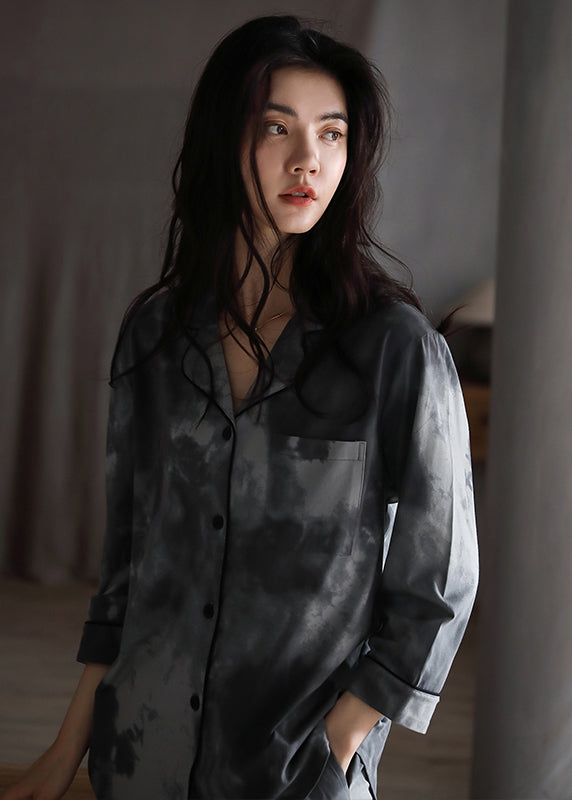 Léa | Tie-Dye Silk Pyjama Set