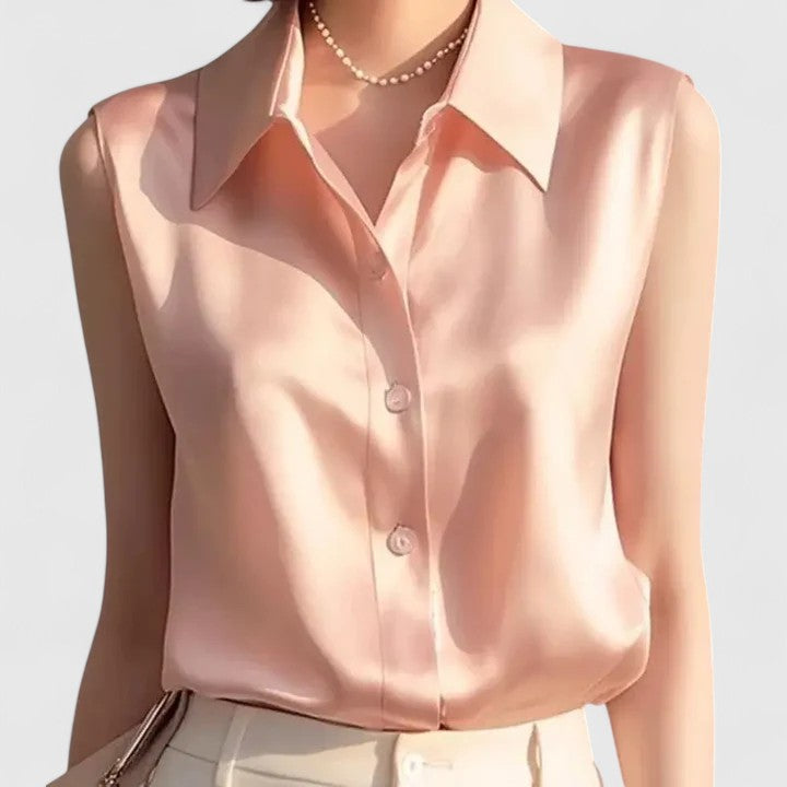 Lena | Satin Collar Blouse