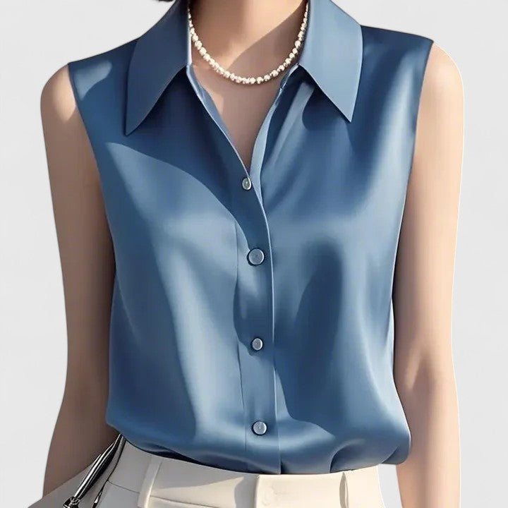 Lena | Satin Collar Blouse