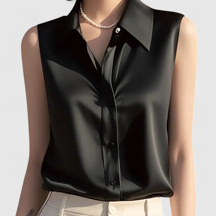 Lena | Satin Collar Blouse