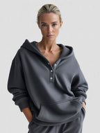 Oversized Snap-Fit Hoodie