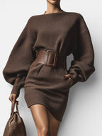 Cléa | Belted Knit Dress