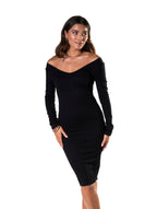 Nadia | Long Sleeve Sculpt Dress