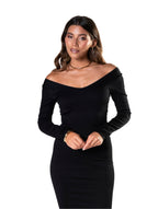 Nadia | Long Sleeve Sculpt Dress