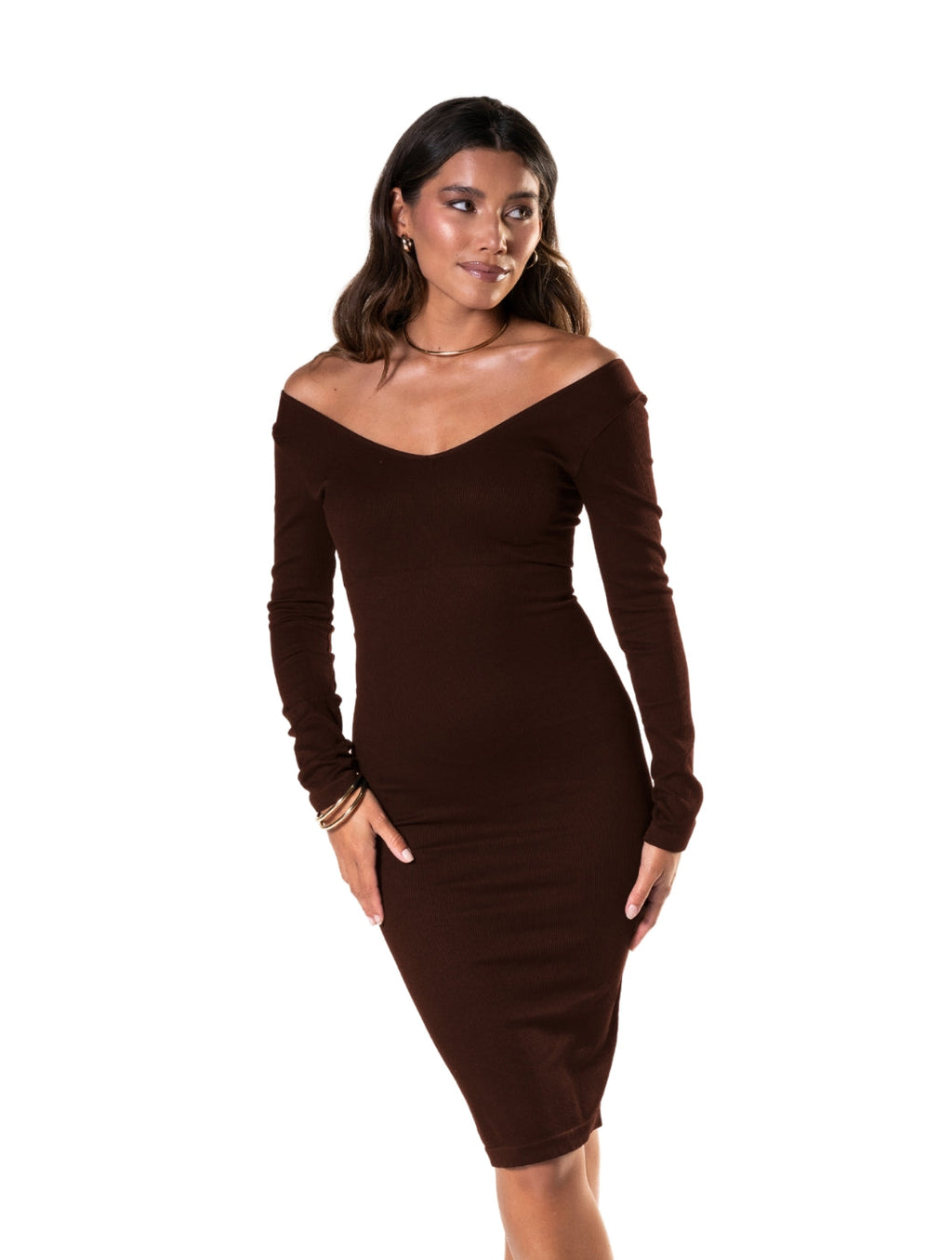 Nadia | Long Sleeve Sculpt Dress